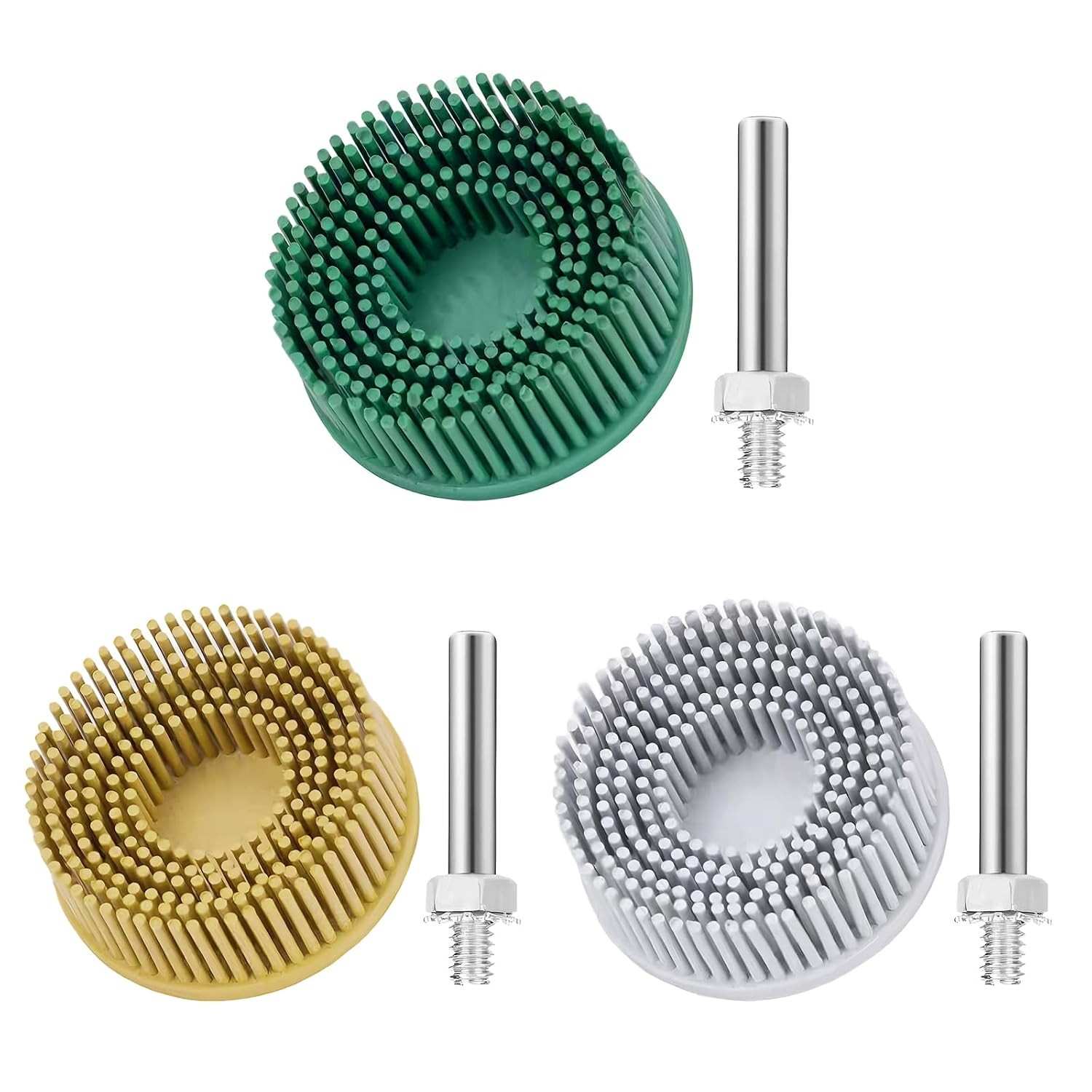 3Pcs Bristle Disc 2 Inch Gasket Remover Wheel Tool - 50#, 80#, 120# Size, 3Pcs Bristle Disc 2 Inch Gasket Remover Wheel Tool - 50#, 80#, 120# Size,