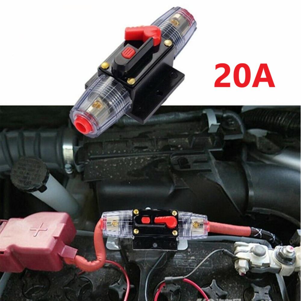 Universal Breaker Inline 20-150A Circuit Stereo AMP Fuse For Car Audio RV Marine
