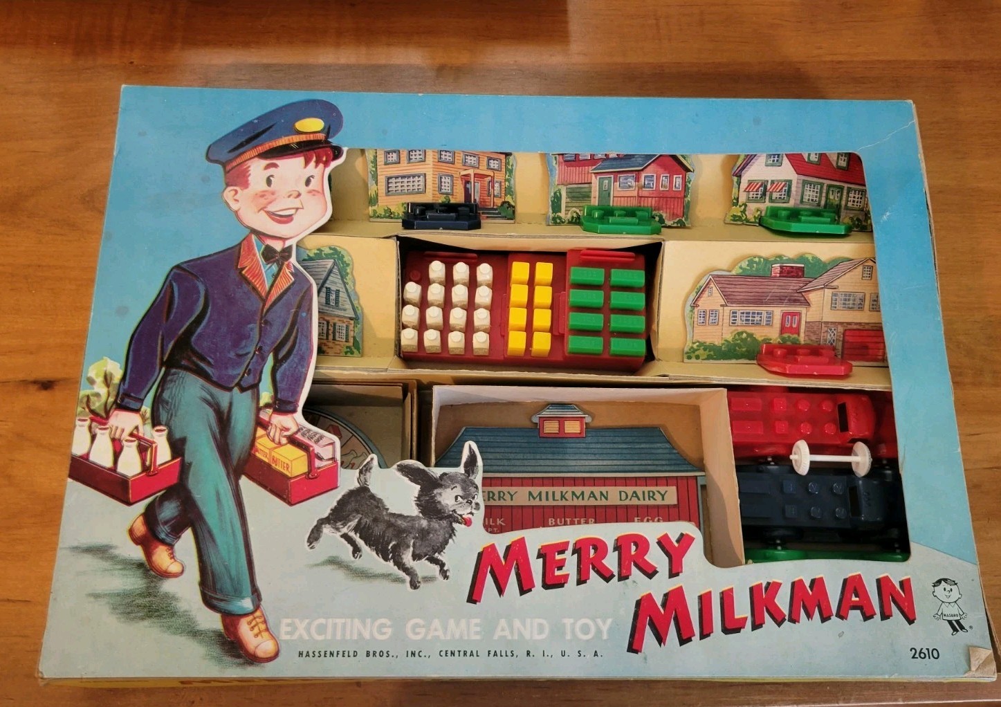 Vintage Merry Milk Man Game Die Cut Box Spinner Almost Complete 1955 Hassenfeld Vintage Merry Milk Man Game Die Cut Box Spinner Almost Complete 1955 Hassenfeld