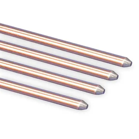 Nvent Erico 615880 Pointed End Ground Rod, 5/8 In Dia, 8 Ft L, Copper Bonded Nvent Erico 615880 Pointed End Ground Rod, 5/8 In Dia, 8 Ft L, Copper Bonded