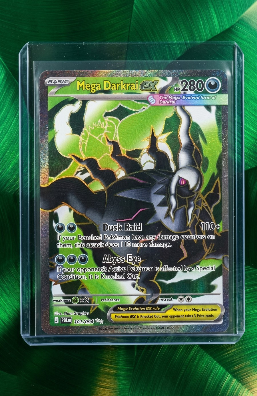 Pokémon TCG Mega Darkrai EX 101/084 PBL Secret Rare Holo Mega EX English Pokémon TCG Mega Darkrai EX 101/084 PBL Secret Rare Holo Mega EX English