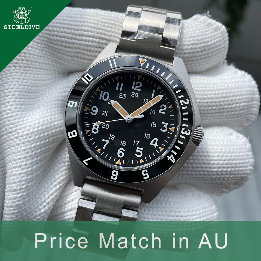 Steeldive SD1944, Retro Military, NH35, Sapphire, Lume, Diving, Bracelet, BNIB