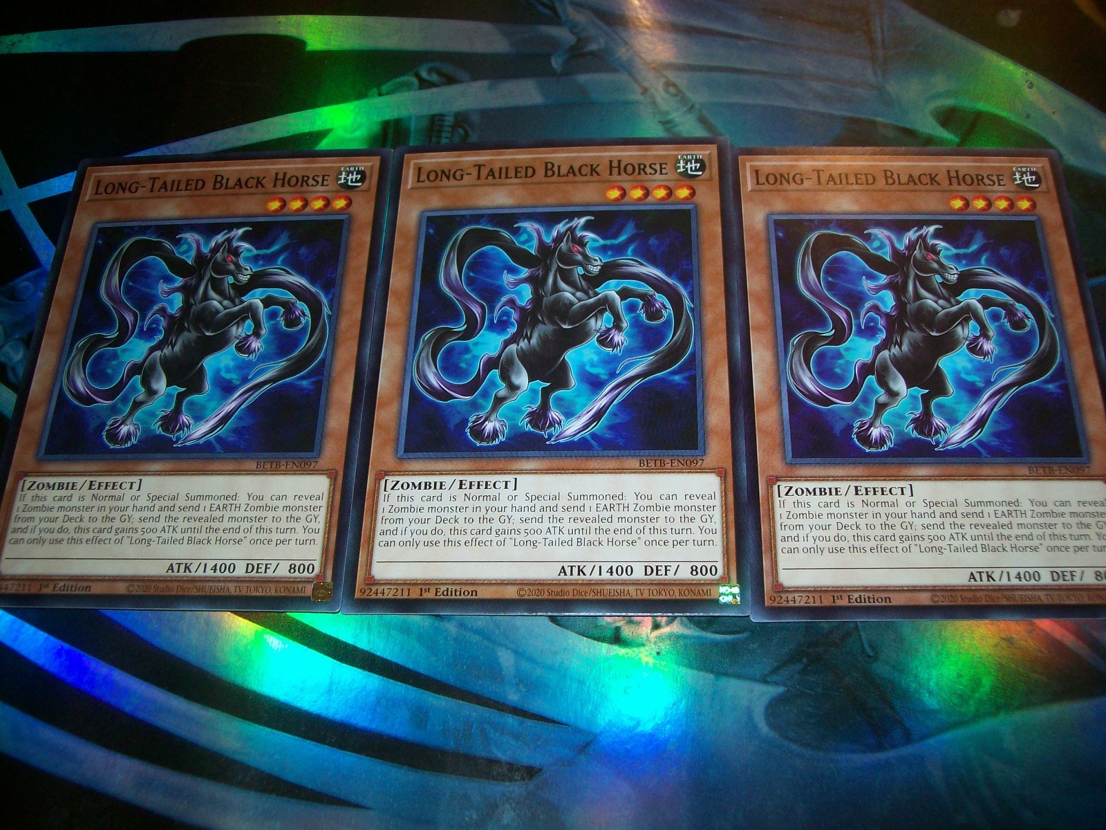 3x Long-Tailed Black Horse 1st Edition Common BETB-EN097 Yu-Gi-Oh 3x Long-Tailed Black Horse 1st Edition Common BETB-EN097 Yu-Gi-Oh
