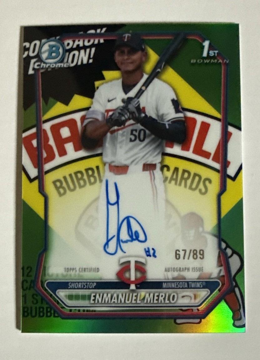 2026 Bowman Chrome Enmanuel Merlo Packfractor SP Auto /89 CPA-EMER 2026 Bowman Chrome Enmanuel Merlo Packfractor SP Auto /89 CPA-EMER