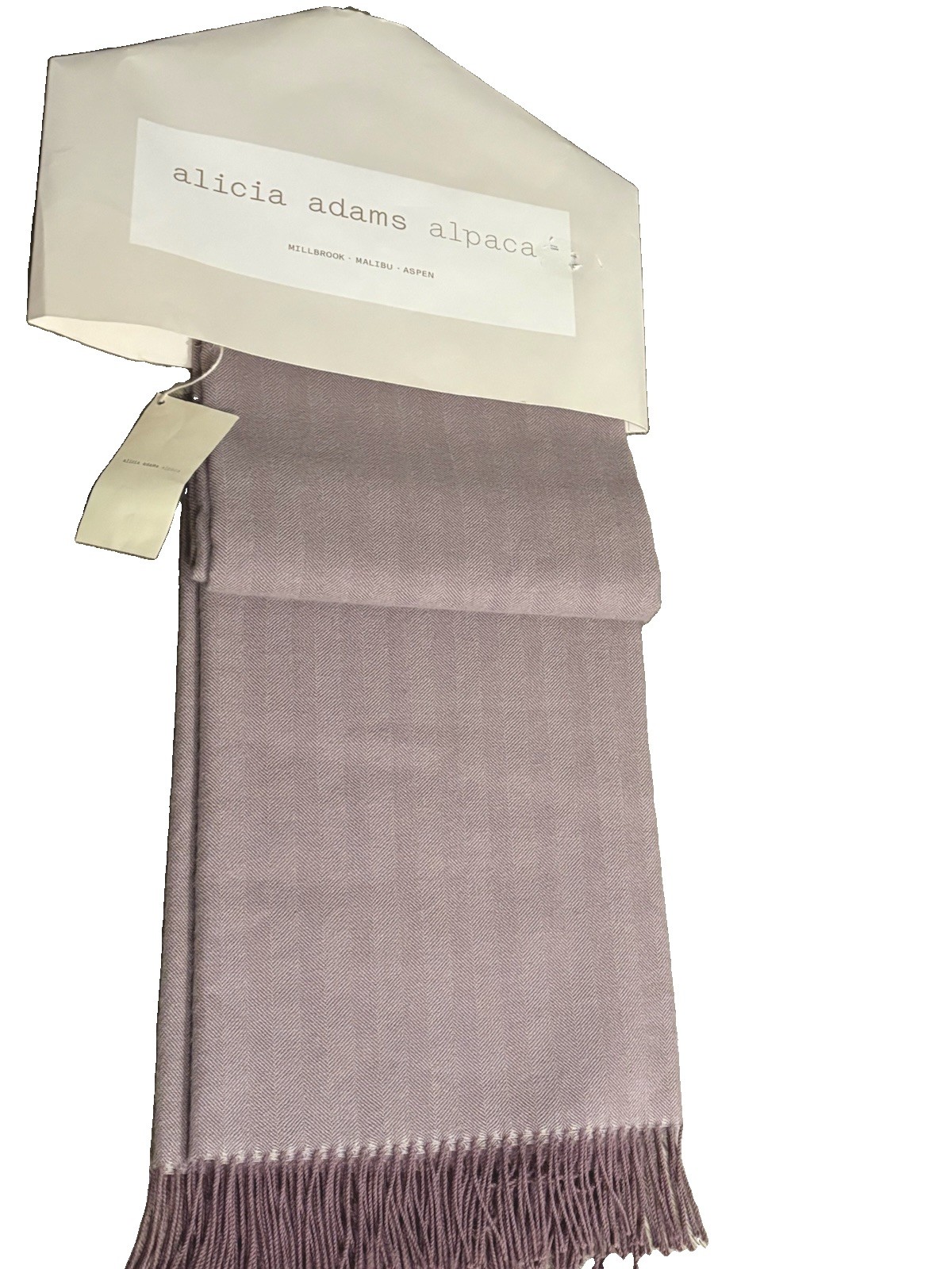 Alicia Adams 100% Baby Alpaca Pale Purple Luxury Throw $500 - NWT Alicia Adams 100% Baby Alpaca Pale Purple Luxury Throw $500 - NWT