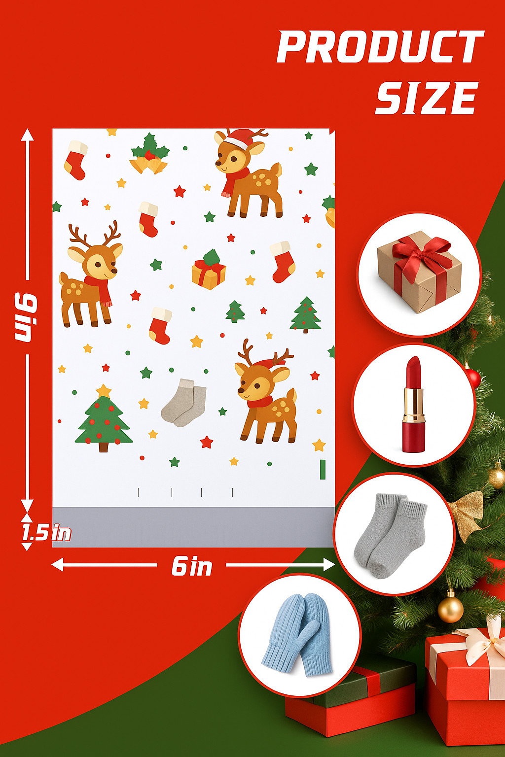 Christmas Poly Mailers Cute Holiday Shipping Bags Custom 6 Christmas Poly Mailers Cute Holiday Shipping Bags Custom 6