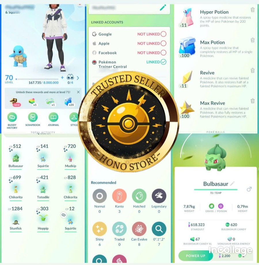 Pokémon Acc Go ⭐️ Level 70 ⭐️Random 2 -10 Shiny - PTC Pokémon Acc Go ⭐️ Level 70 ⭐️Random 2 -10 Shiny - PTC