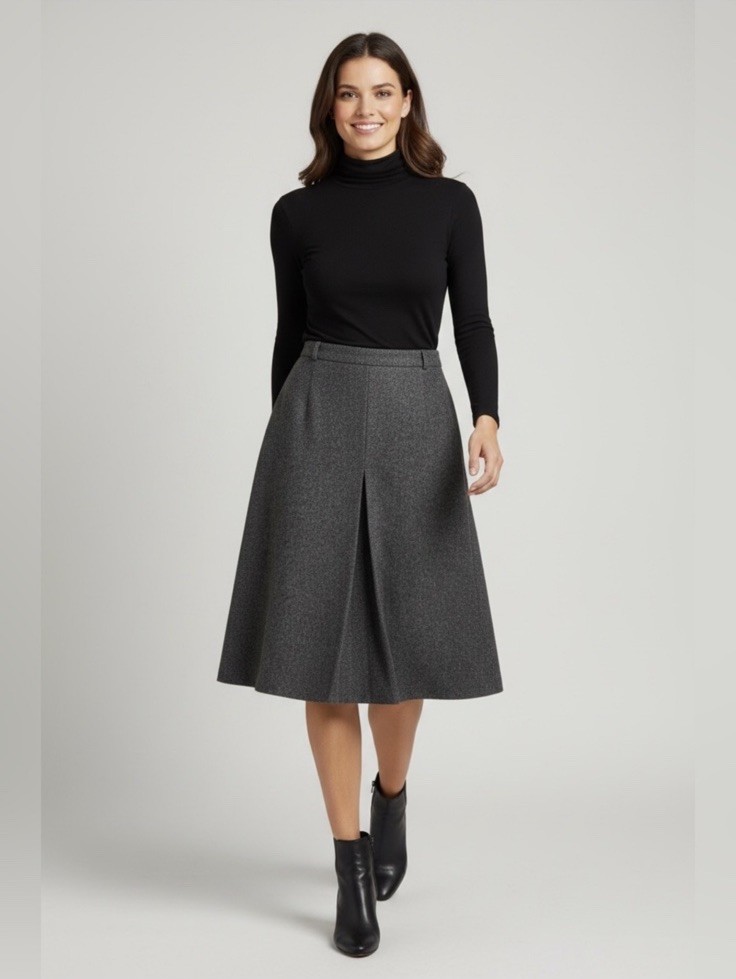 Vintage Del Mod Skirt Pure Laine Made in Germany