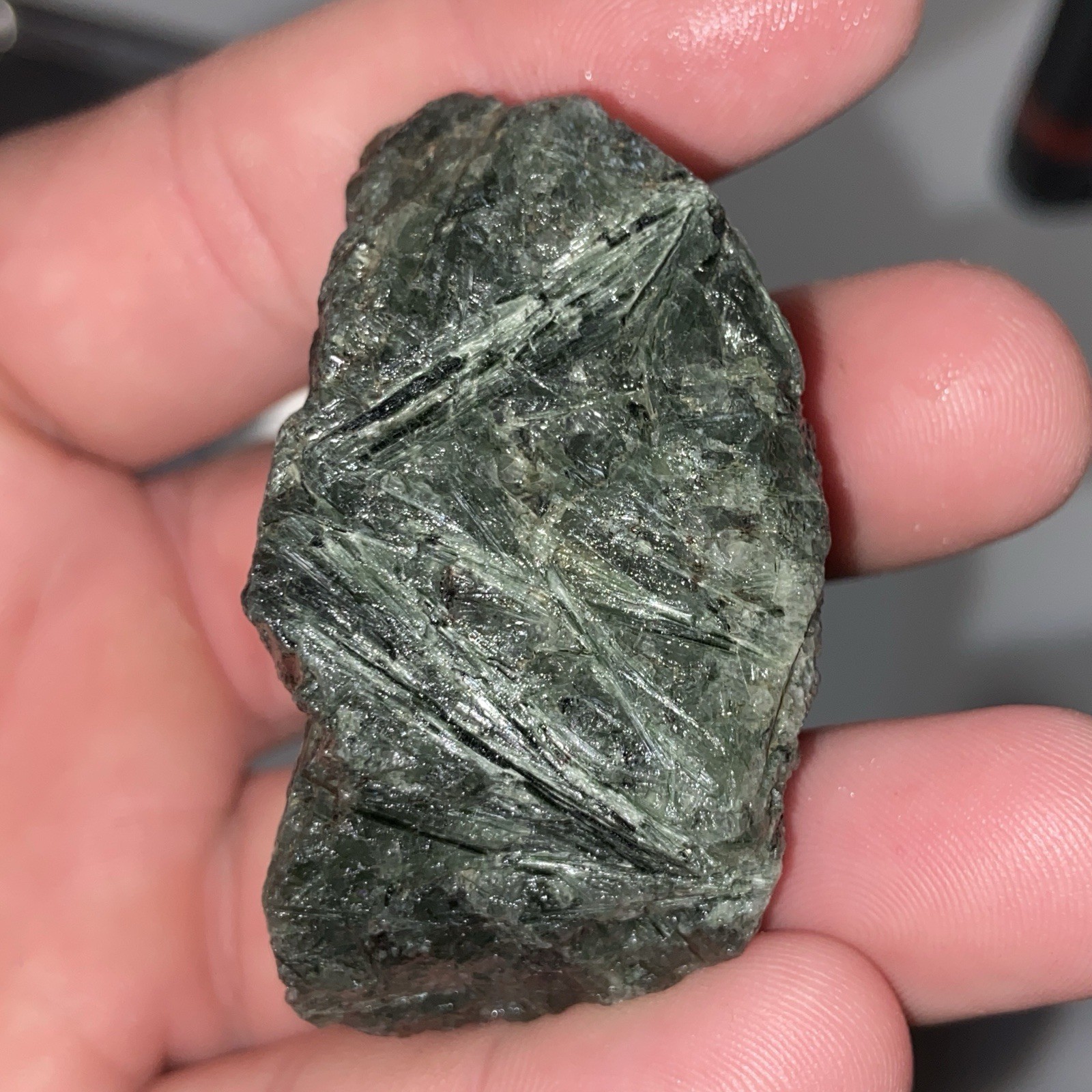 Stunning Green Rutile Quartz Lapidary Rough Stone 2.58 Oz Stunning Green Rutile Quartz Lapidary Rough Stone 2.58 Oz