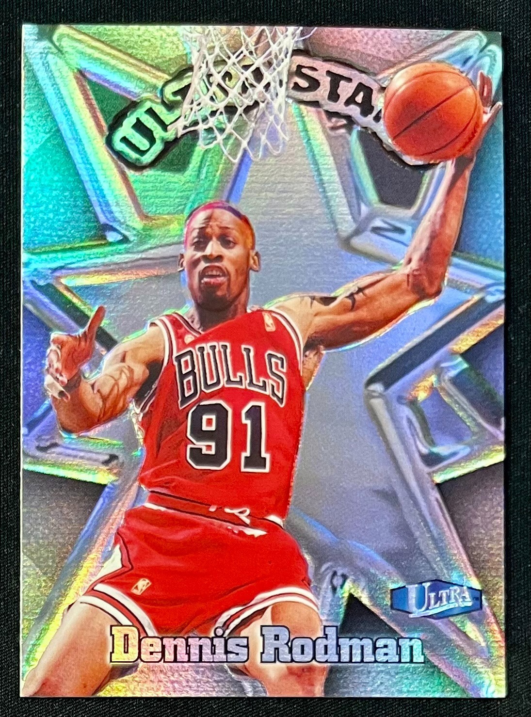 1997-98 Fleer Ultra - Ultra Stars Dennis Rodman #10 US - RARE 1997-98 Fleer Ultra - Ultra Stars Dennis Rodman #10 US - RARE