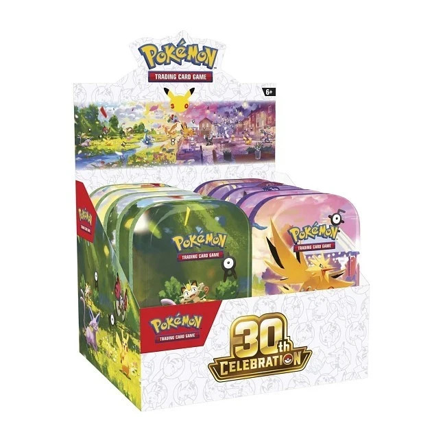 Pokemon 30th Anniversary Mini Tin Display Factory Sealed Ships 10/2/26