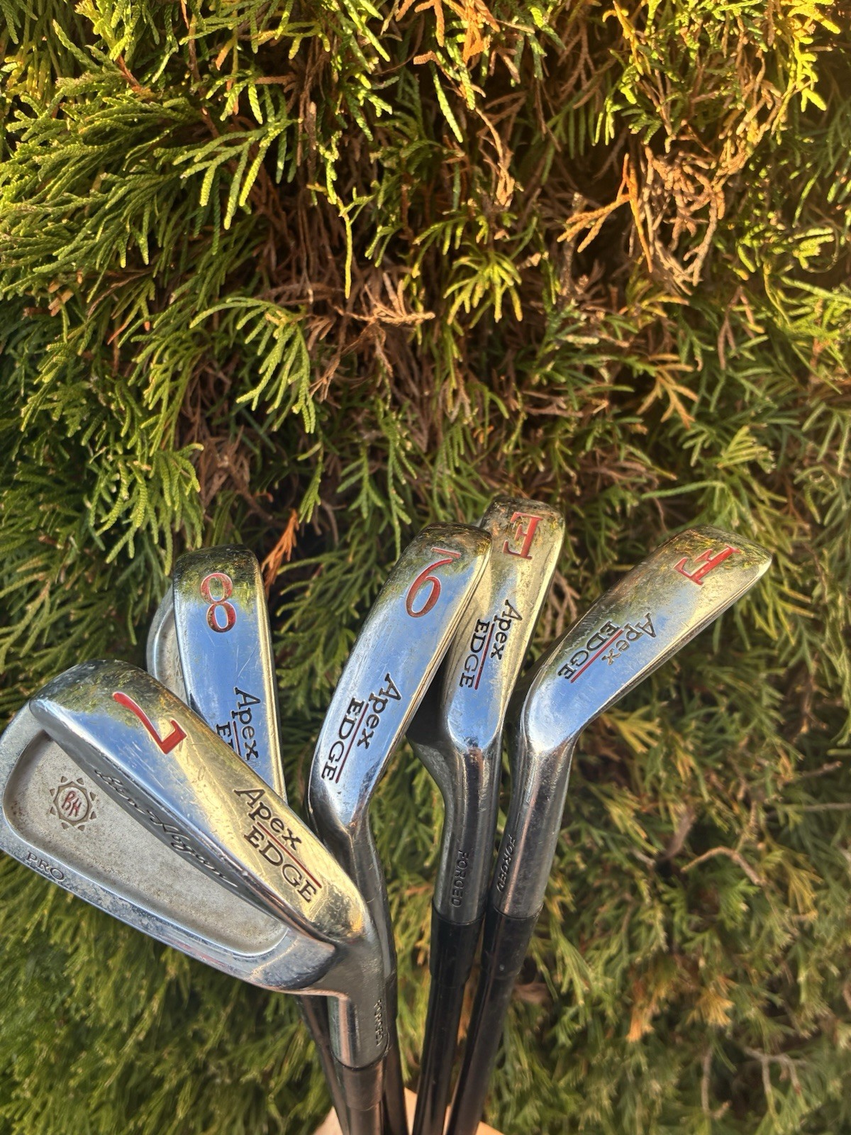 Ben Hogan Apex Edge 2002 Iron Set 7-F Gap Wedge Penly A Flex Graphite Shaft RH Ben Hogan Apex Edge 2002 Iron Set 7-F Gap Wedge Penly A Flex Graphite Shaft RH