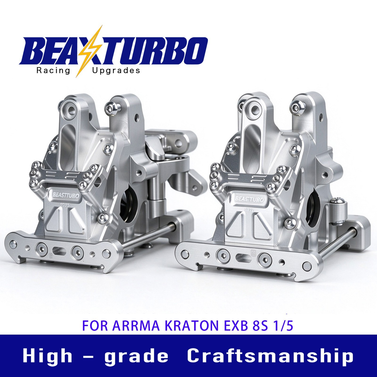 BeaxTurbo CNC 7075 Alu F&R GeaxBox set w/ Steering Assembly,for ARRMA Kraton 1/5
