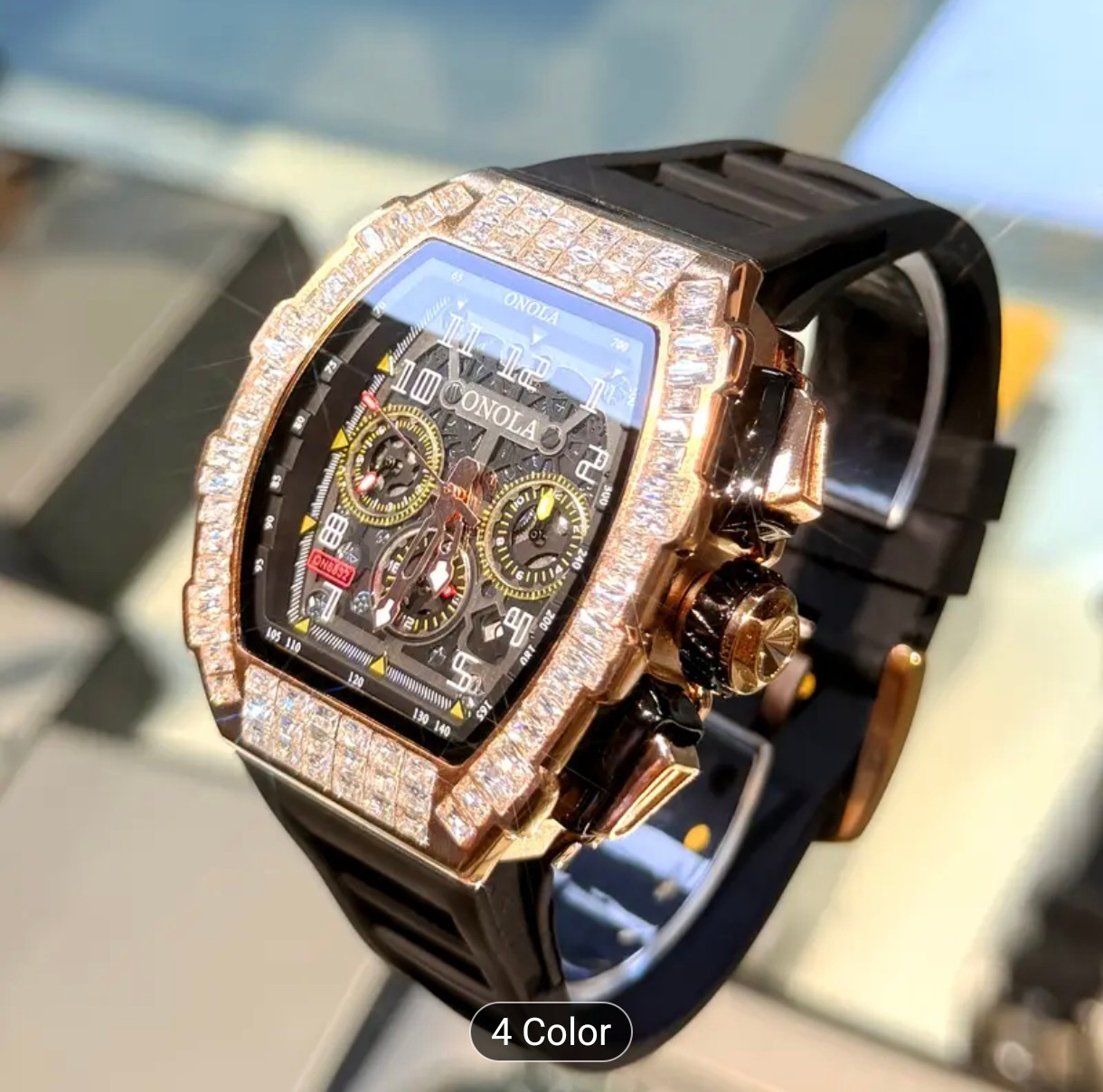 Men’s Luxury Automatic Mechanical Tourbillon Watch 3ATM Waterproof Skeleton Men’s Luxury Automatic Mechanical Tourbillon Watch 3ATM Waterproof Skeleton