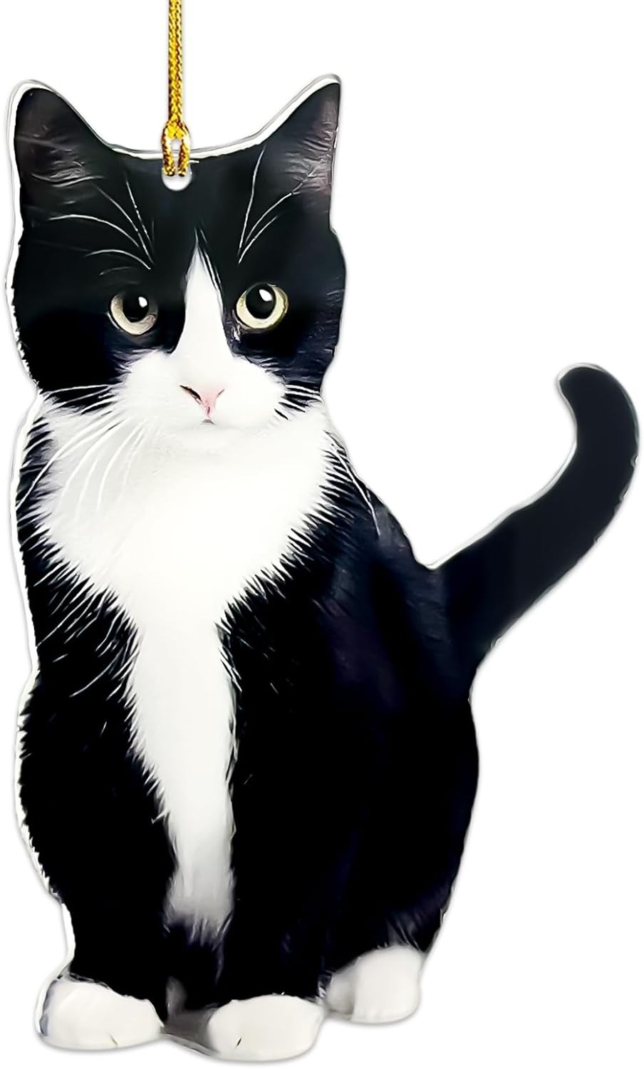 Tuxedo Cat Christmas Ornament - Realistic 2D Cats Ornaments for C-tuxedo Tuxedo Cat Christmas Ornament - Realistic 2D Cats Ornaments for C-tuxedo
