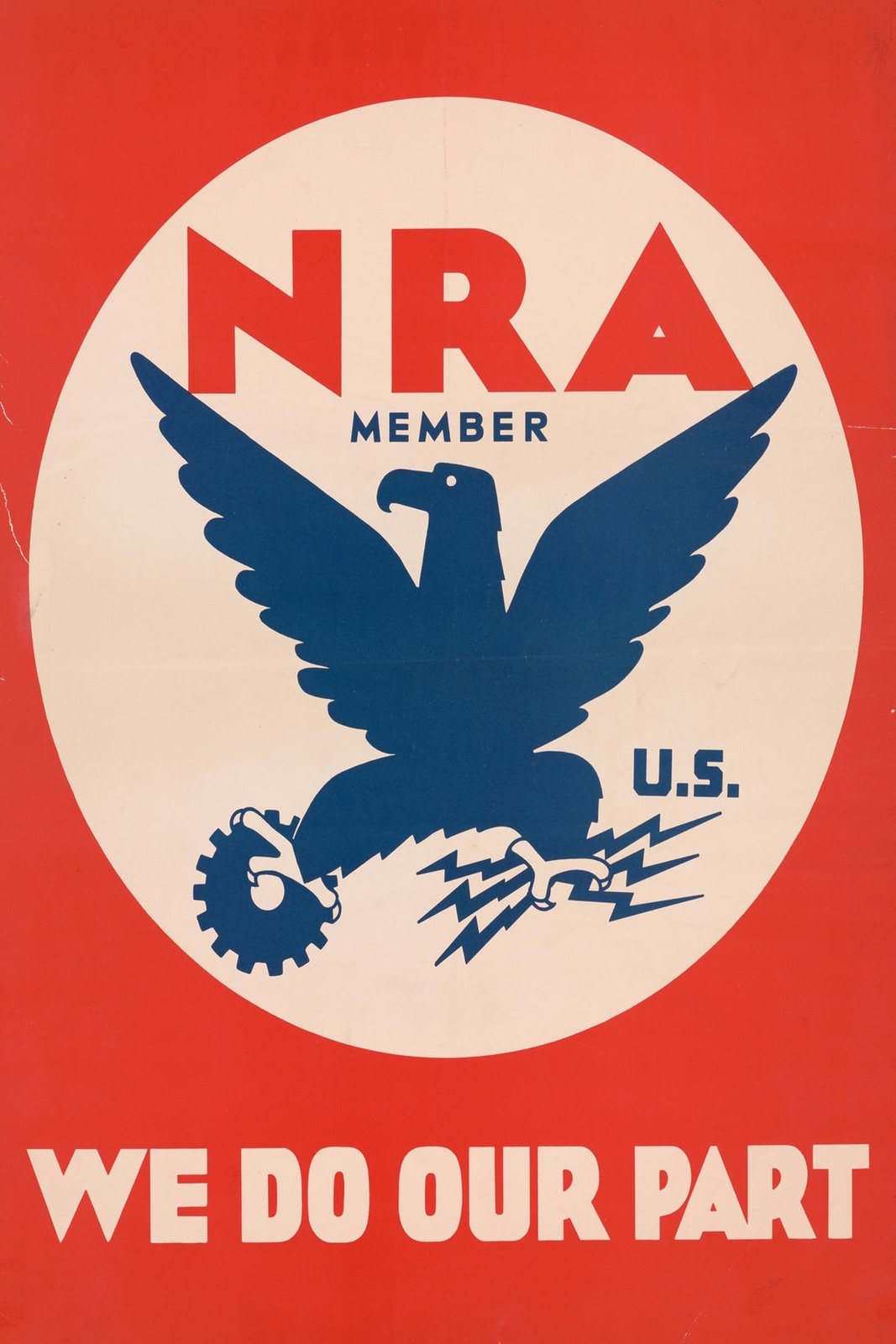 🦅 NRA We Do Our Part Poster - 1930s Print - 24x36” - Rare Matte Print 🦅 NRA We Do Our Part Poster - 1930s Print - 24x36” - Rare Matte Print