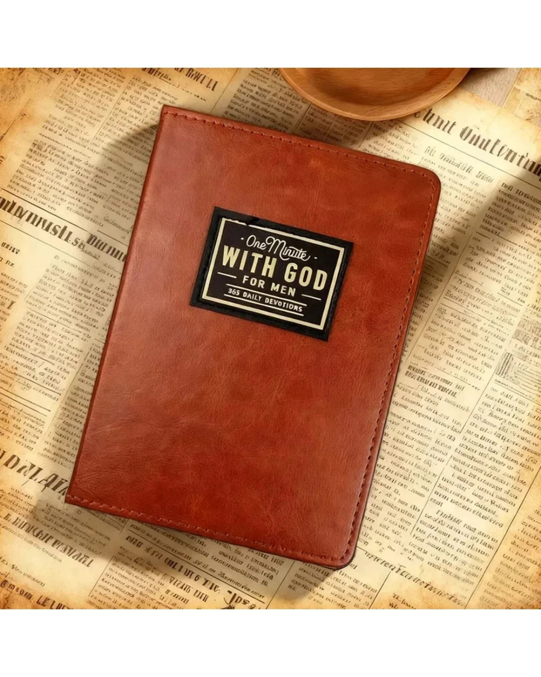 One Minute with God for Men – 365 Devotions (Brown Faux Leather) Fast ship