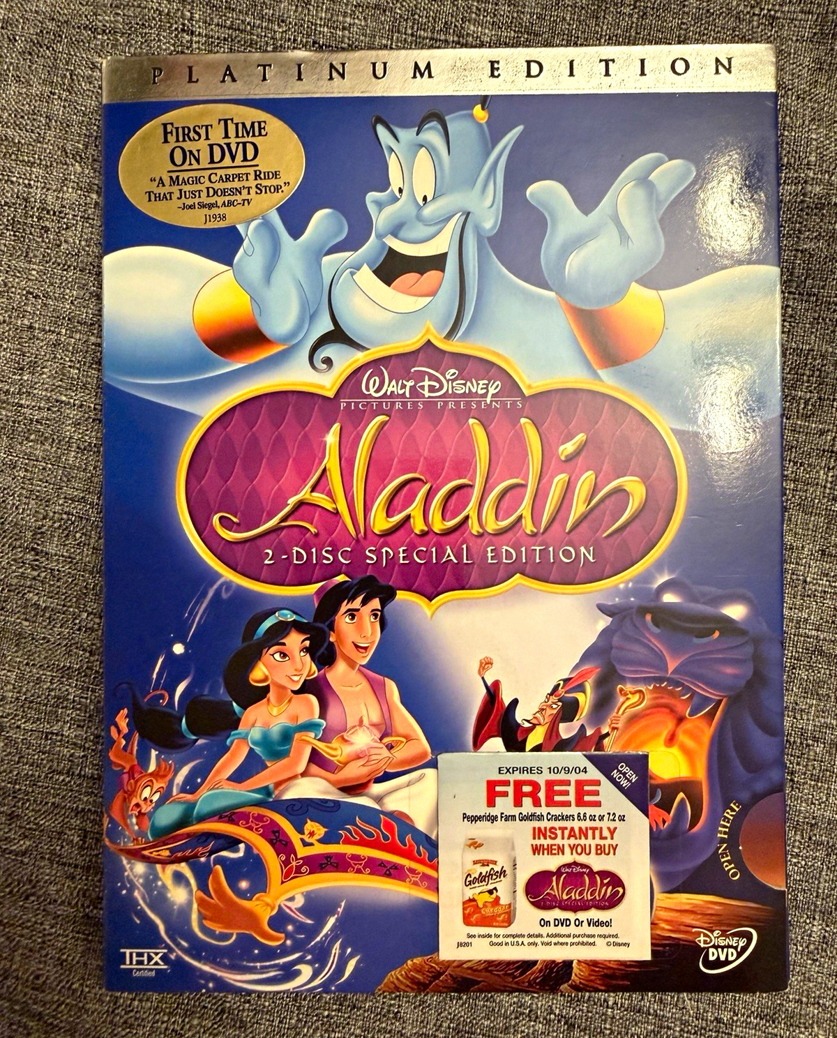 Disney Aladdin Platinum Edition 2-Disc DVD Widescreen 2004 discs sealed/unopened Disney Aladdin Platinum Edition 2-Disc DVD Widescreen 2004 discs sealed/unopened