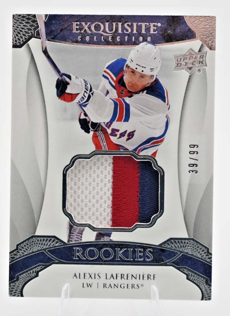 2020-21 UD Alexis Lafreniere #RP-AL Exquisite Collection Rookie Patch /99 2020-21 UD Alexis Lafreniere #RP-AL Exquisite Collection Rookie Patch /99