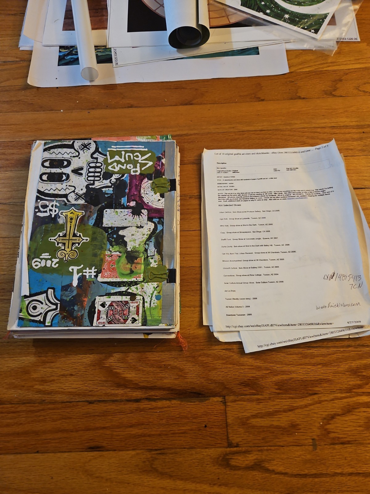 5 Rare Original Vintage KAI ONE & Others Graffiti Zines & Sketchbook 5 Rare Original Vintage KAI ONE & Others Graffiti Zines & Sketchbook