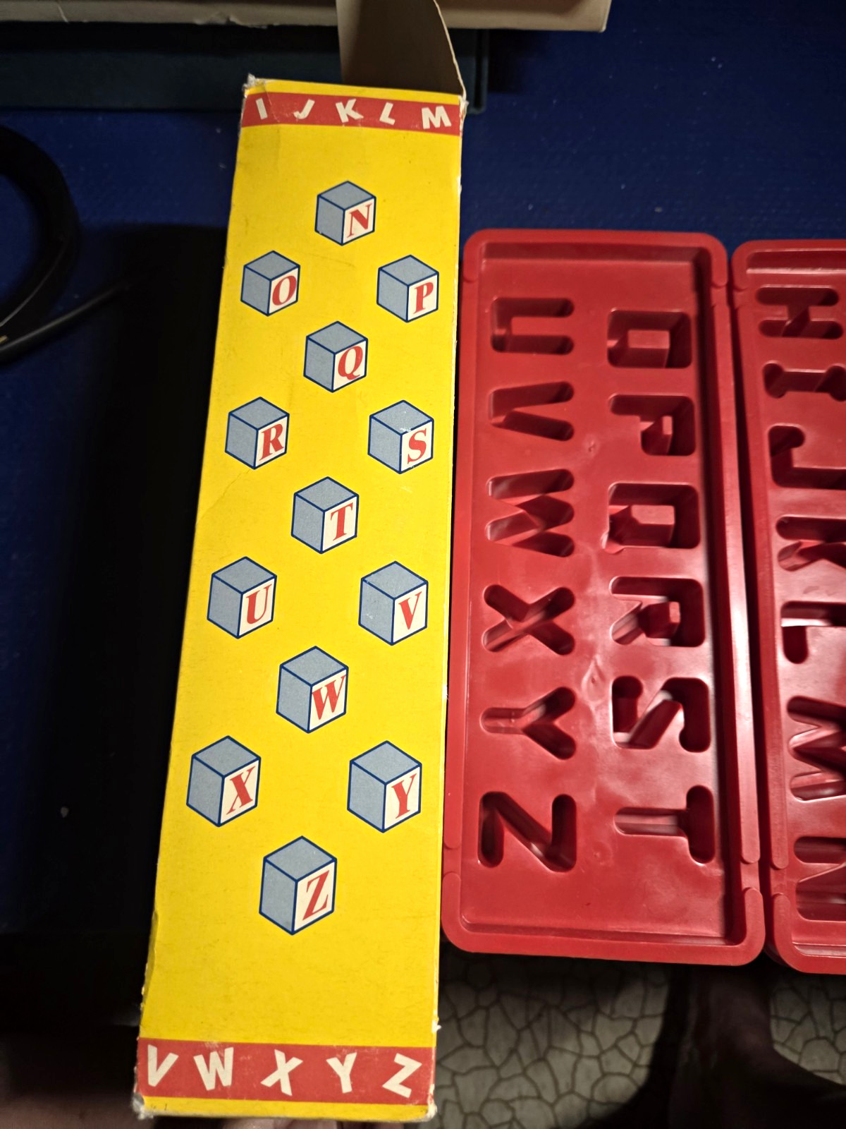 Vintage 1985 ABC ICE Alphabet Ice Cube Trays A-Z Texasworks Red Original Box