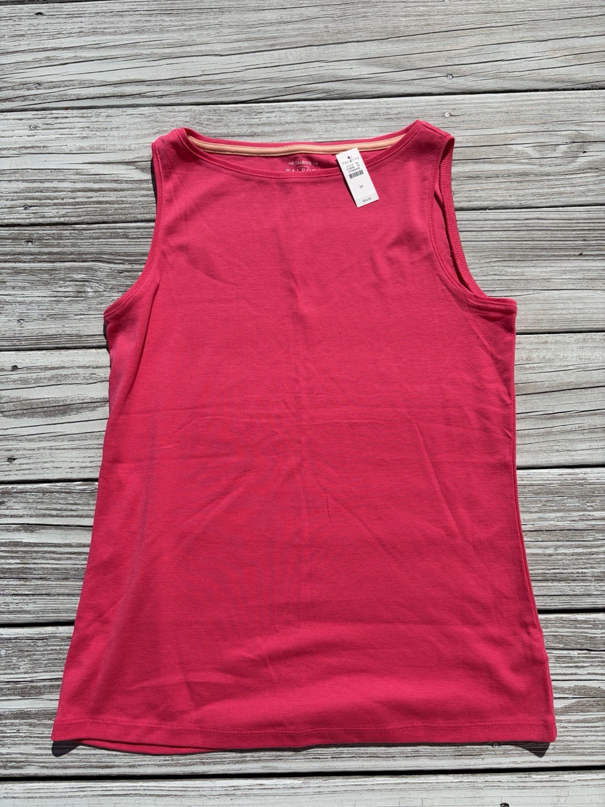 Talbots Pink Solid Scoop Neck Cotton Knit Sleeveless Tank Top Women’s M Talbots Pink Solid Scoop Neck Cotton Knit Sleeveless Tank Top Women’s M