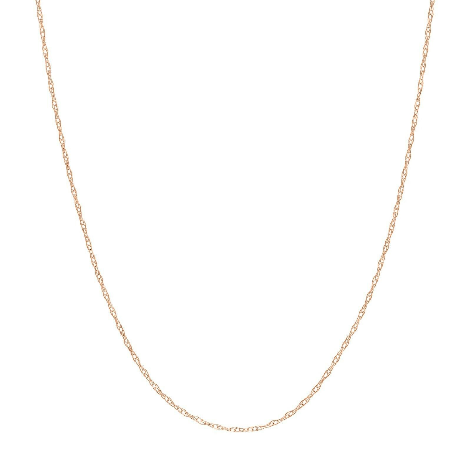 0.6mm Open Dainty Twisted Rope Chain Necklace Real Solid 14K Real Rose Gold 0.6mm Open Dainty Twisted Rope Chain Necklace Real Solid 14K Real Rose Gold