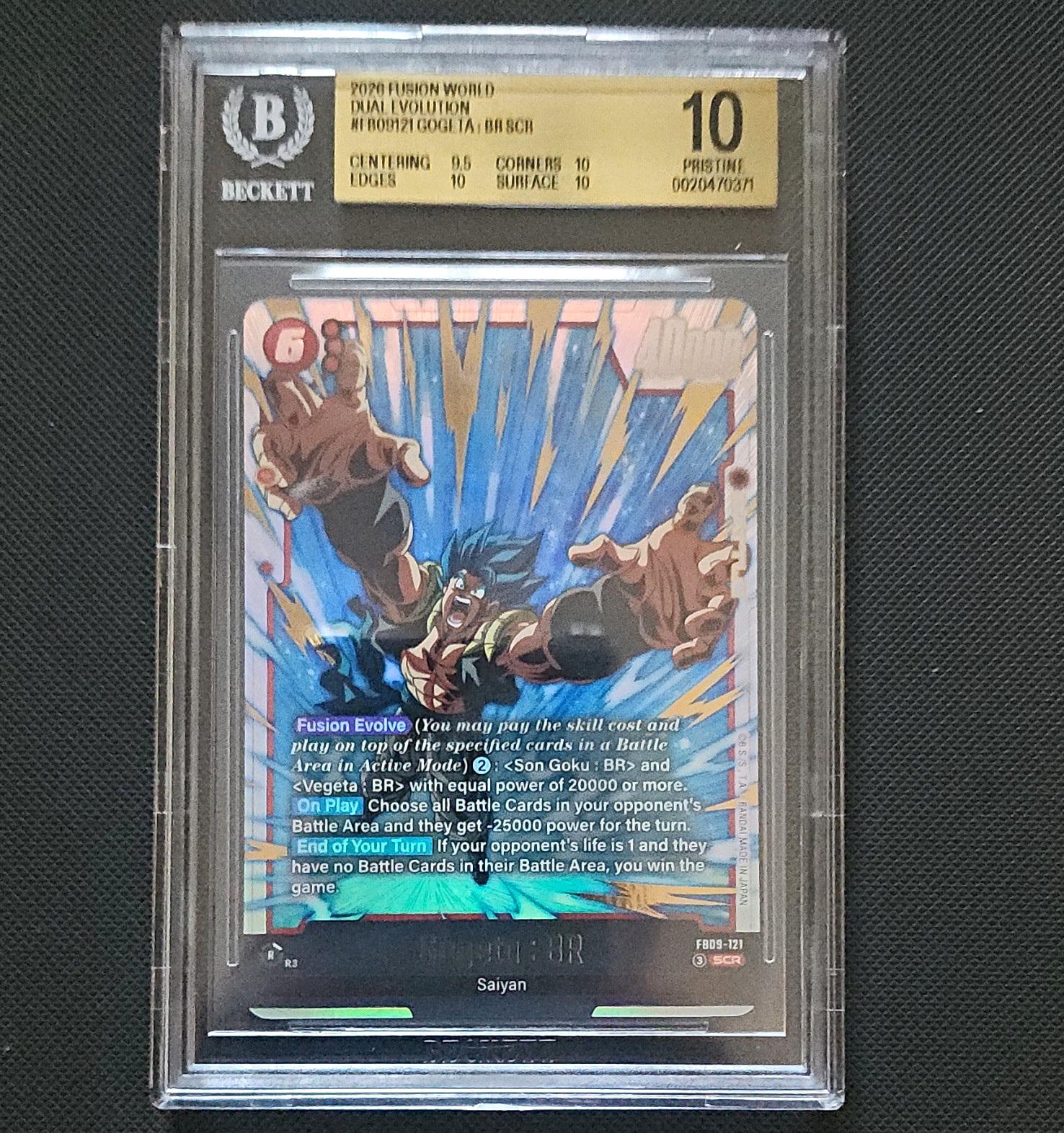 Bandai DBS Furious Roar Gogeta Thwarting Dark Empire SCR Foil FB09-121 Graded Bandai DBS Furious Roar Gogeta Thwarting Dark Empire SCR Foil FB09-121 Graded
