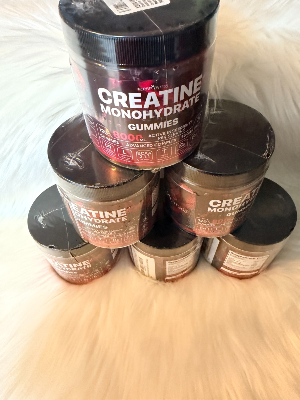 6 pack Perfect Fit365 Creatine Monohydrate Gummies Advance Complex Unisex 8000mg