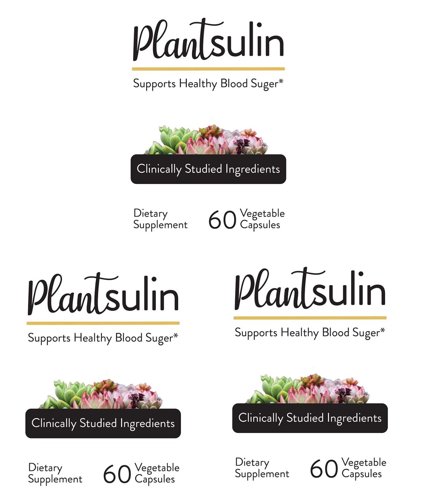 Plantsulin 3 Pack Blood and Weight Support Capsules - Genuine 3 Bottles Plantsulin 3 Pack Blood and Weight Support Capsules - Genuine 3 Bottles