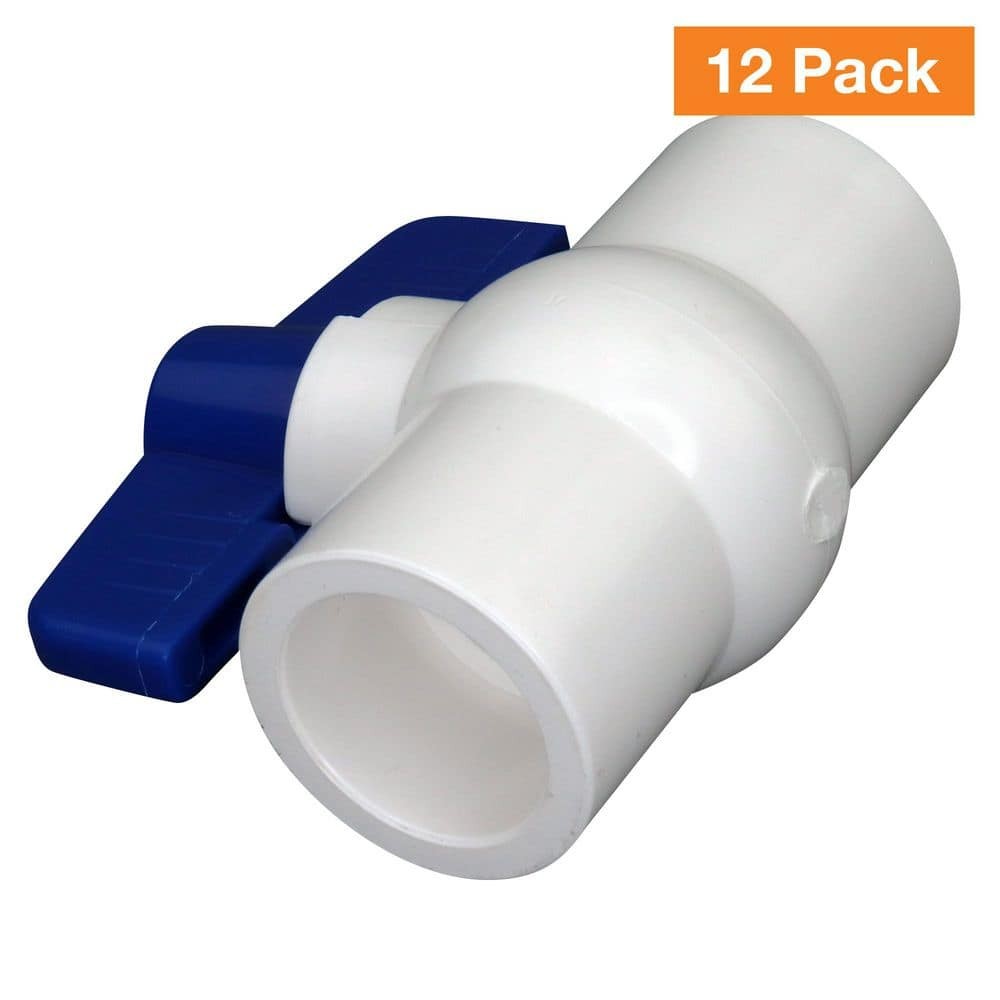 Everbilt 3/4 Slip x 3/4 Slip PVC Schedule 40-Ball Valve Pro Pack (12-Pack)