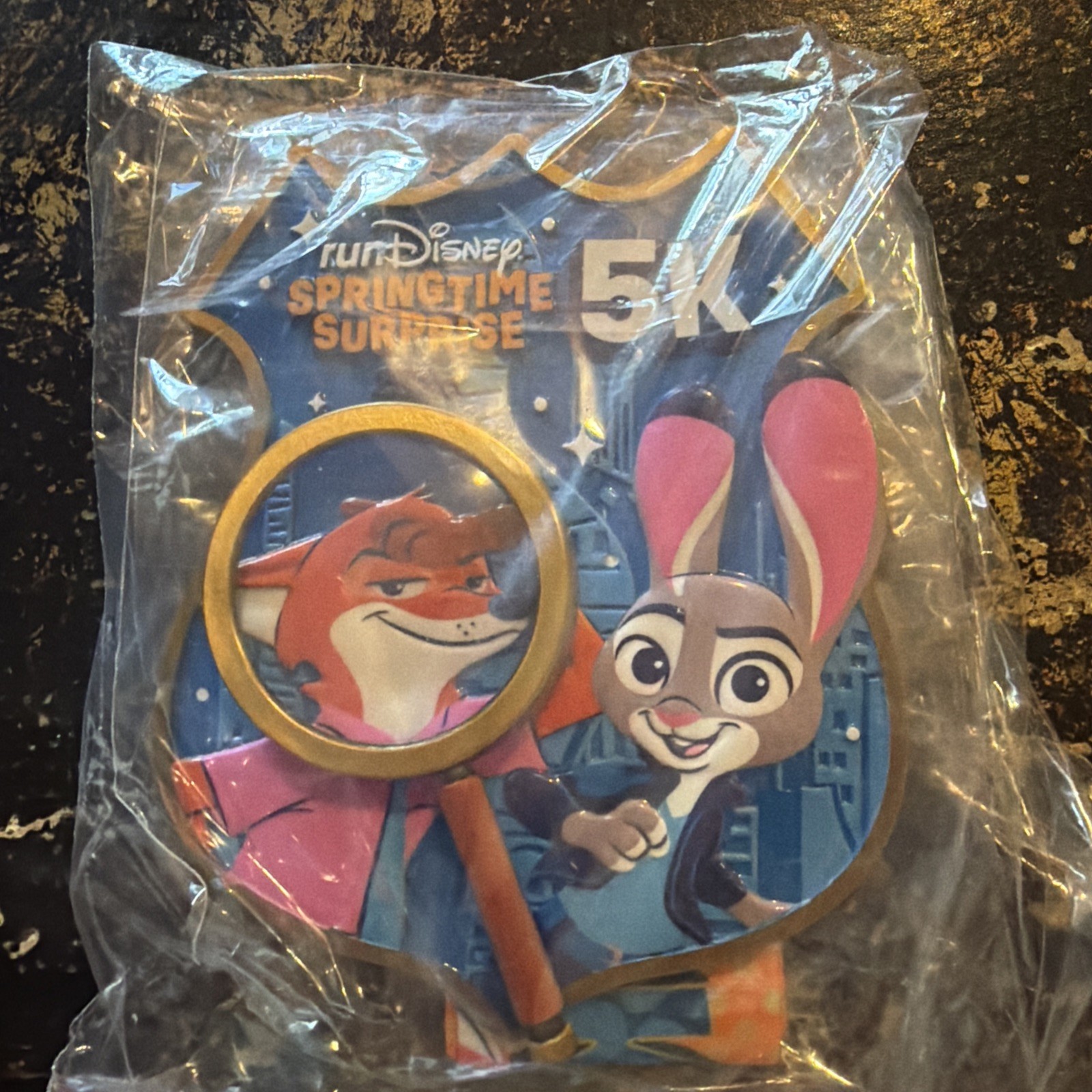 RunDisney Springtime Surprise 2026 5k Finisher Medal Zootopia Nick Judy Sealed