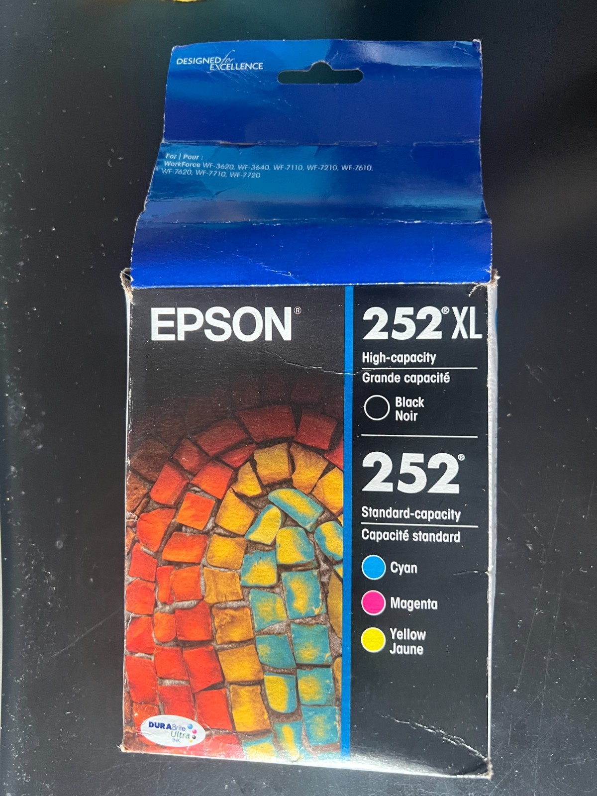 Epson 252XL Ink Cartridges T252XL-BCS-CP Black/Yellow/Magenta/Cyan 0584/OB Epson 252XL Ink Cartridges T252XL-BCS-CP Black/Yellow/Magenta/Cyan 0584/OB
