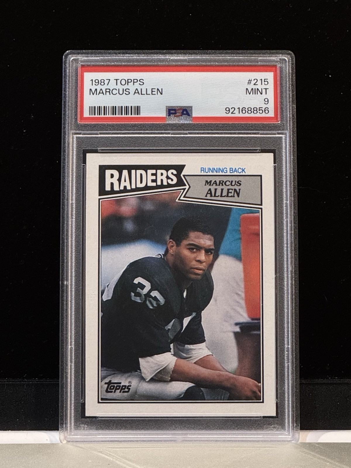 1987 Topps #215 Marcus Allen PSA 9 MINT 1987 Topps #215 Marcus Allen PSA 9 MINT