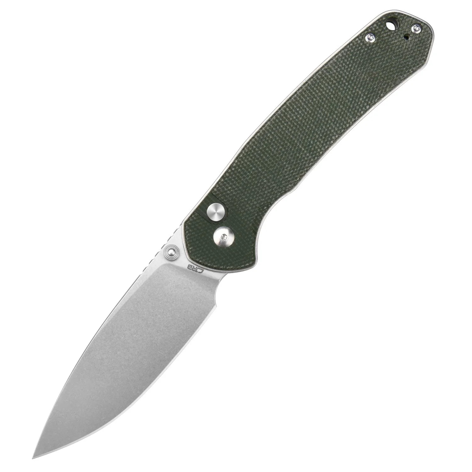 CJRB Cutlery Large Pyrite J1925L AR-RPM9 Micarta Folding Pocket Knife Green