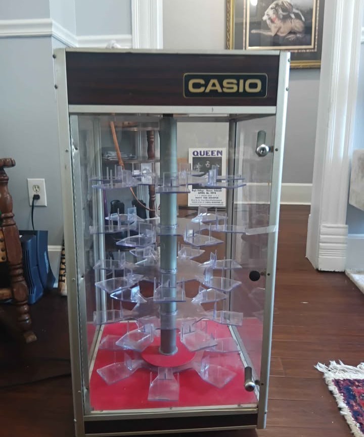 Vintage 1983 Casio Watch Rotating Display Case Vintage 1983 Casio Watch Rotating Display Case