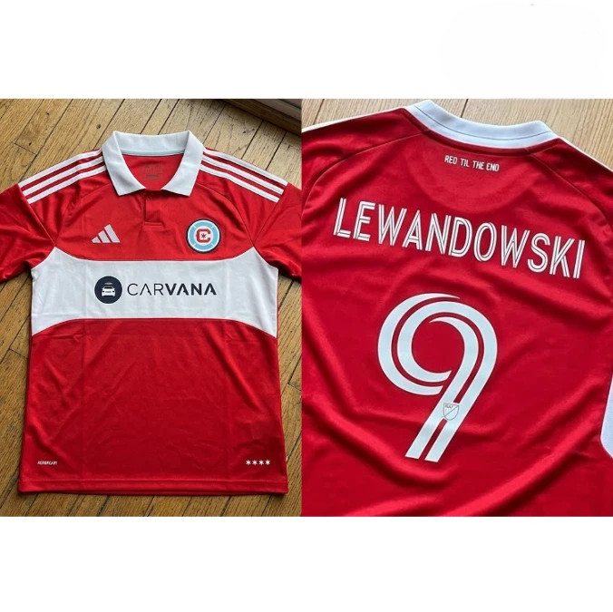 SO HOT Robert Lewandowski Chicago Fire Home Jersey Size S-2XL