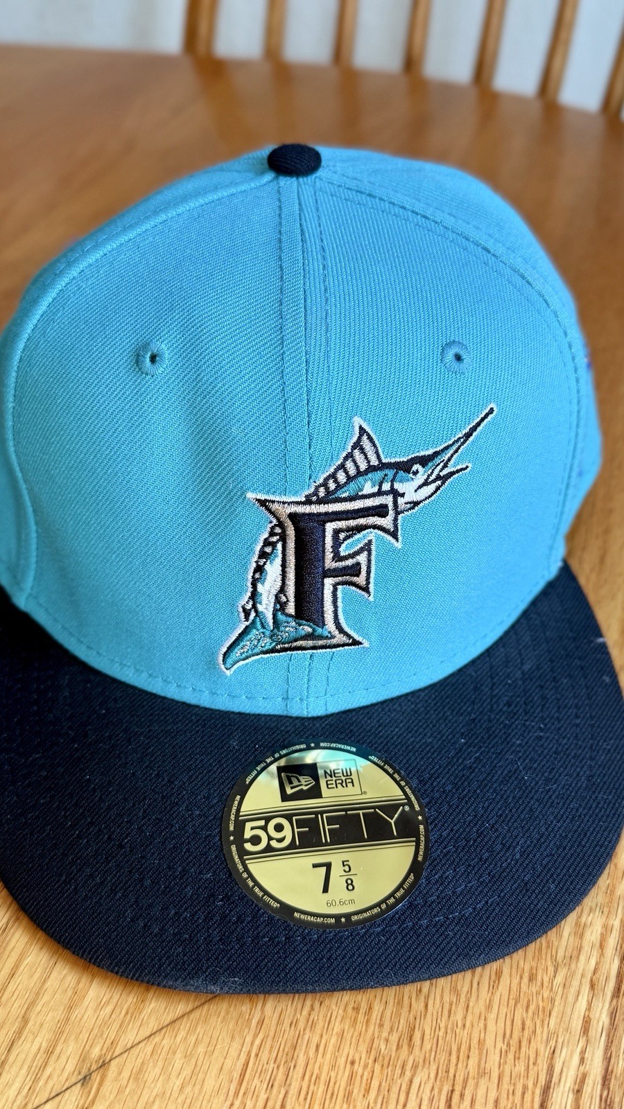 New Era 59FIFTY Florida Marlins World Series Fitted Hat Cap 7 5/8 Blue/Black New Era 59FIFTY Florida Marlins World Series Fitted Hat Cap 7 5/8 Blue/Black