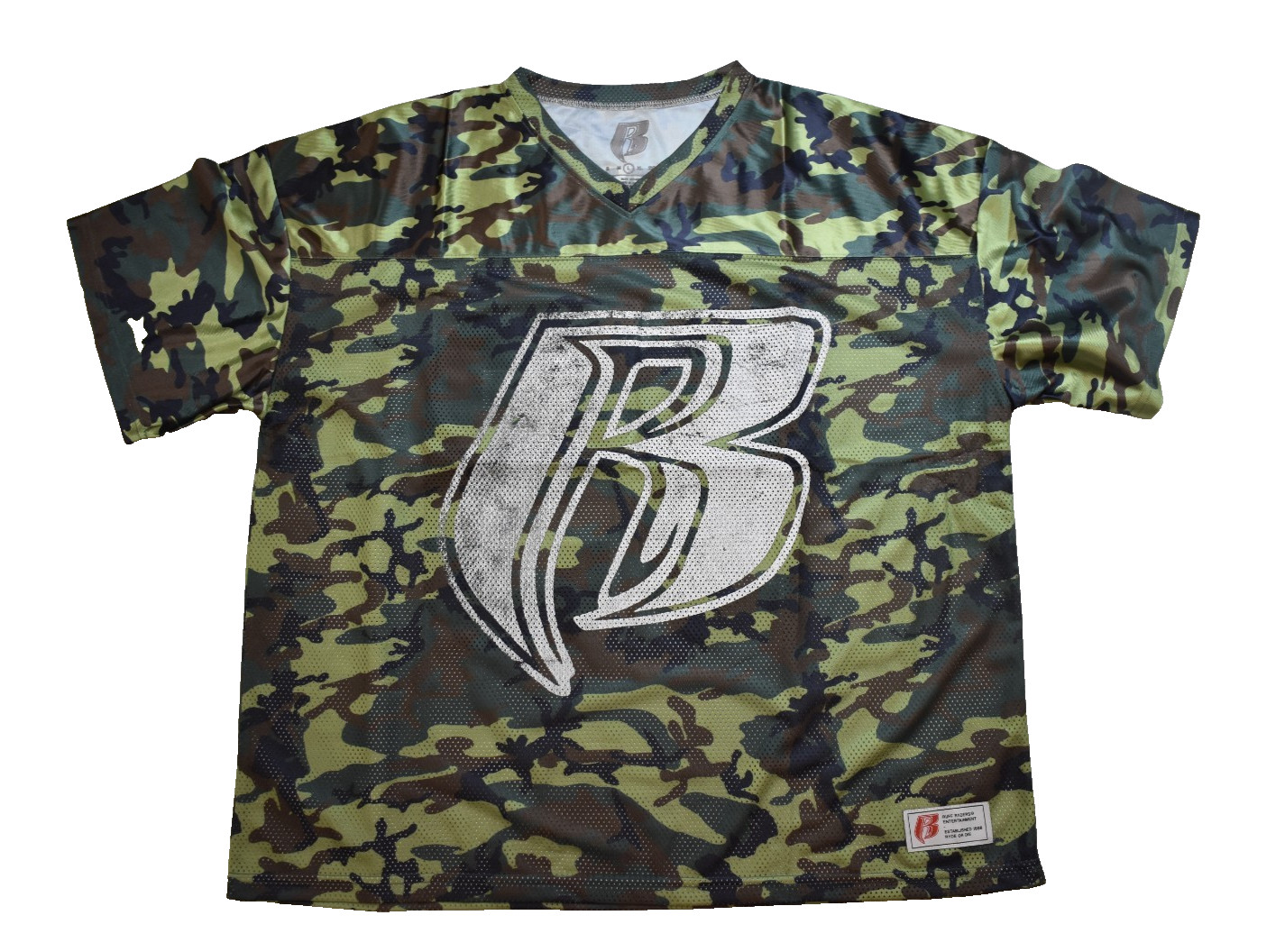 Ruff Ryders Mens Official DMX Collab Camo Mesh Football Jersey New Large