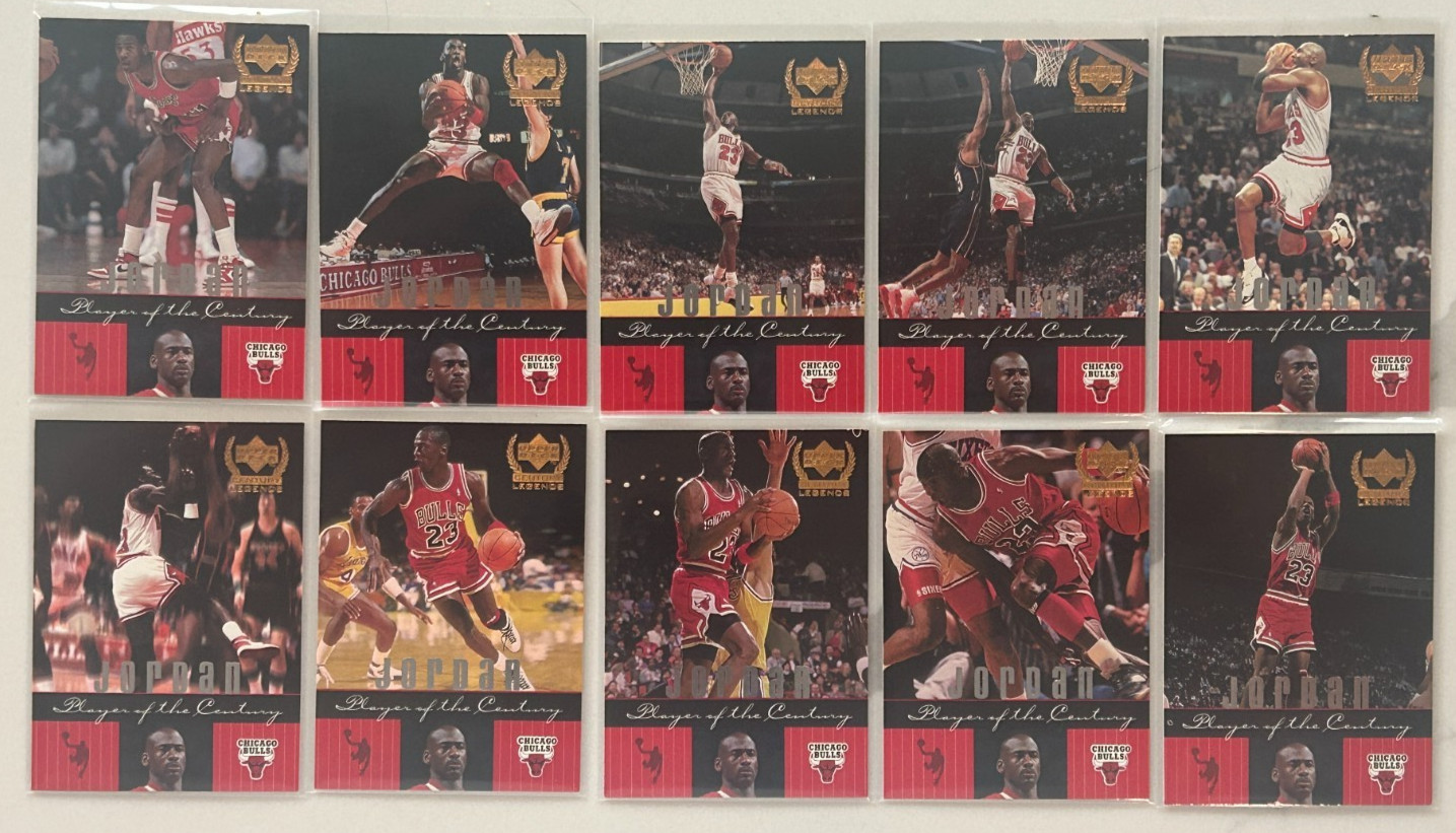 1998-99 Upper Deck Legends Michael Jordan Player of The Century Complete Set 10