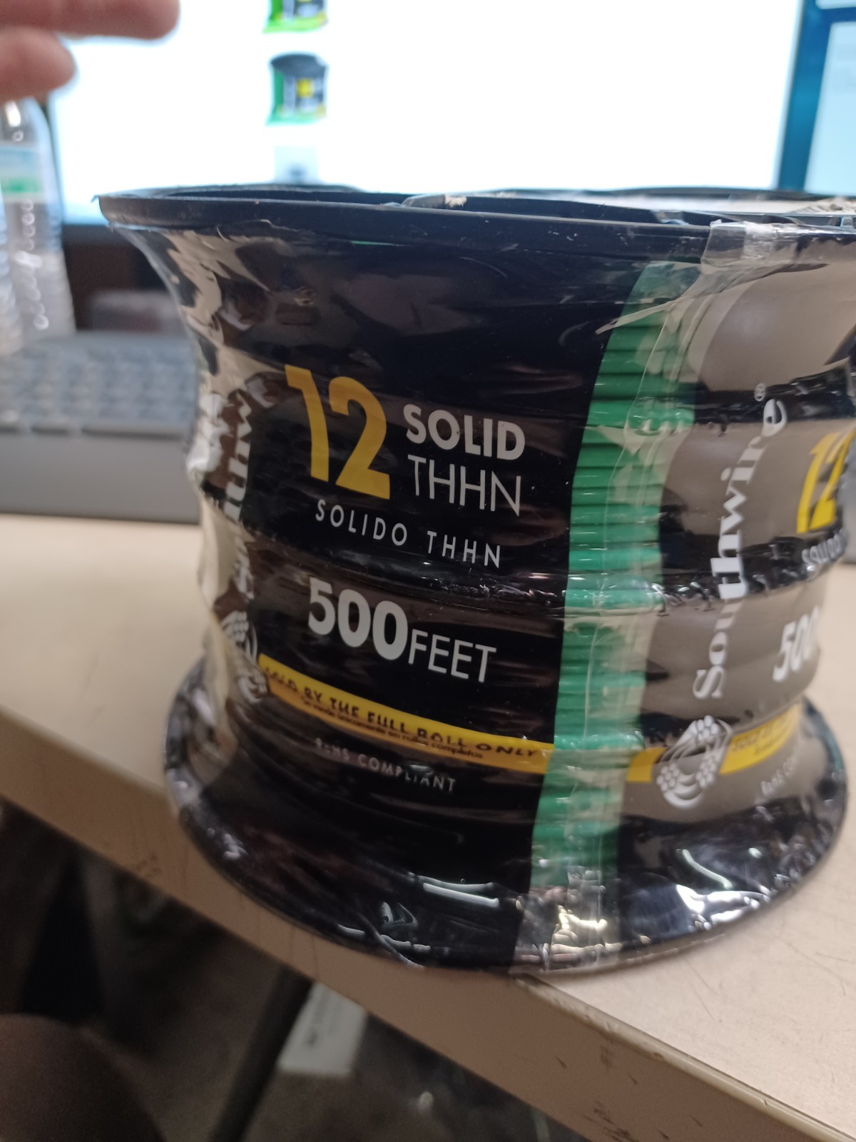 SOUTHWIRE/COLEMAN CABLE 500'GRN 12 Sol BLDGWire Model 11591558