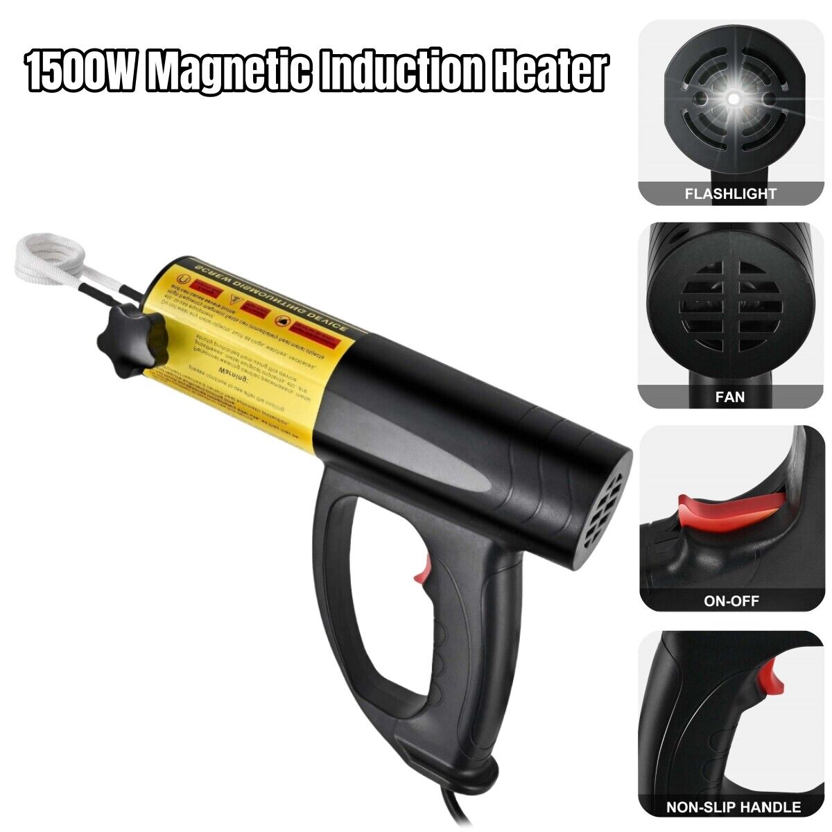 1500W Bolt Removal Tool Automotive Flameless Heating Magnetic Induction Heater