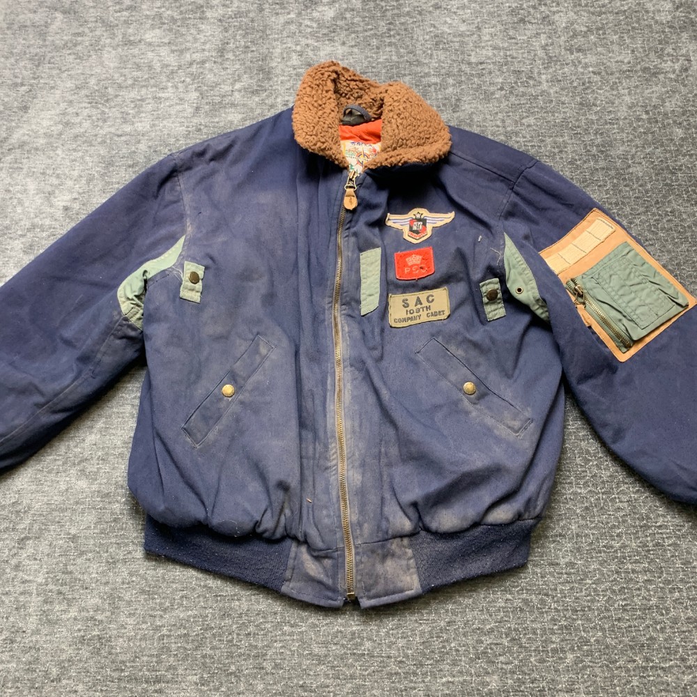 Vintage Paris Sport Club Bomber Jacket Mens Navy Blue Quilted Lined Full Zip Vintage Paris Sport Club Bomber Jacket Mens Navy Blue Quilted Lined Full Zip
