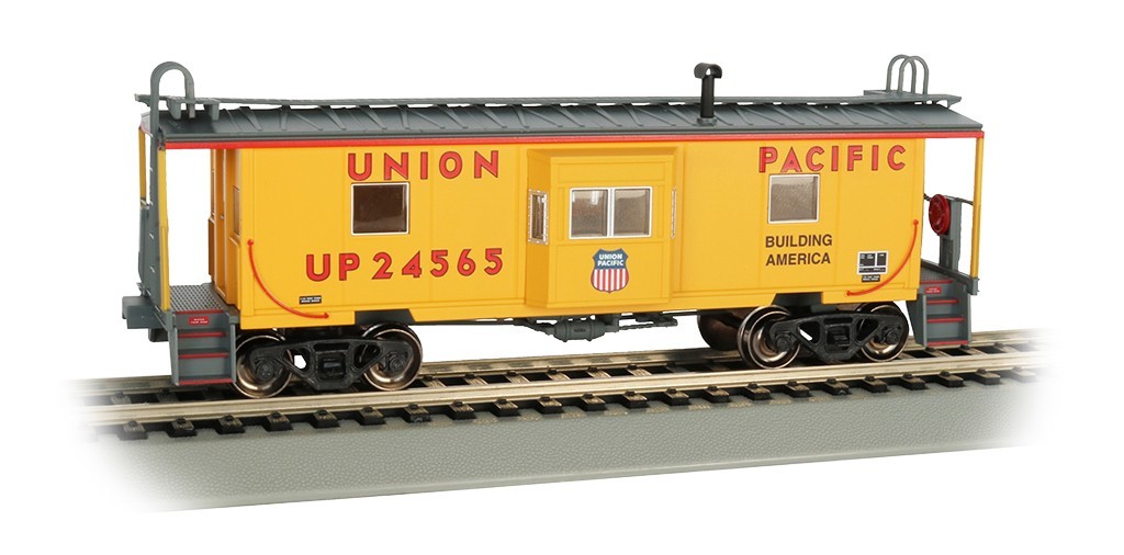 Bachmann 73205 (HO) Bay Window Caboose Union Pacific #24565 w/ Roof Walk – (NIB)