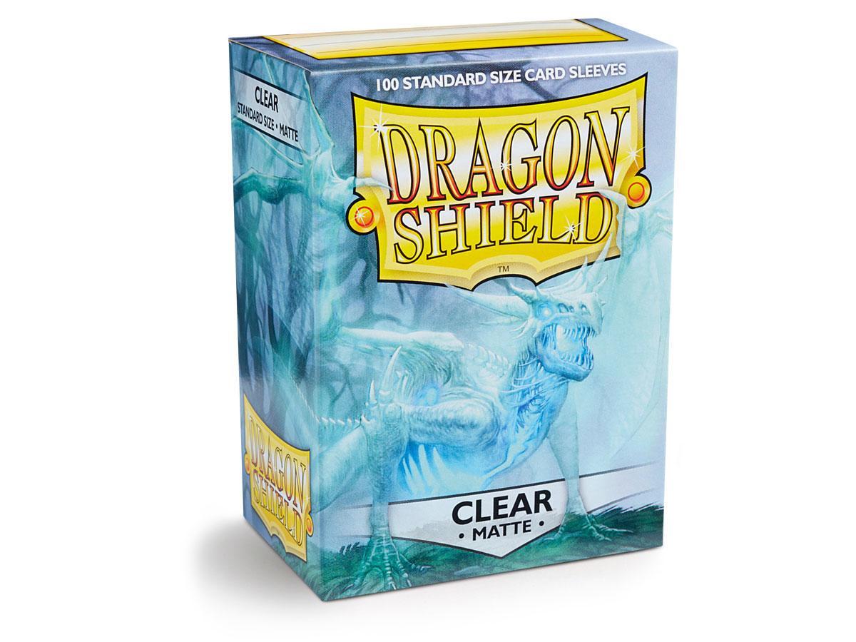 Matte Clear 100 ct Dragon Shield Sleeves Standard Size