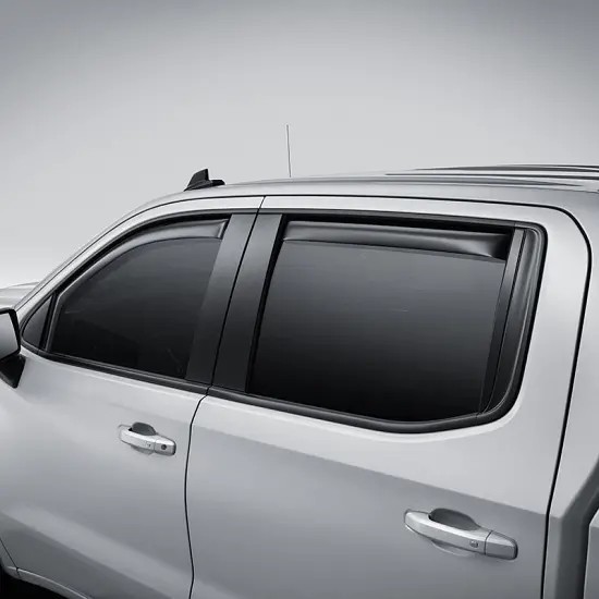 2019-2025 Silverado Sierra 1500 Crew Cab Vent Visors 19417480 In Channel Smoke 2019-2025 Silverado Sierra 1500 Crew Cab Vent Visors 19417480 In Channel Smoke