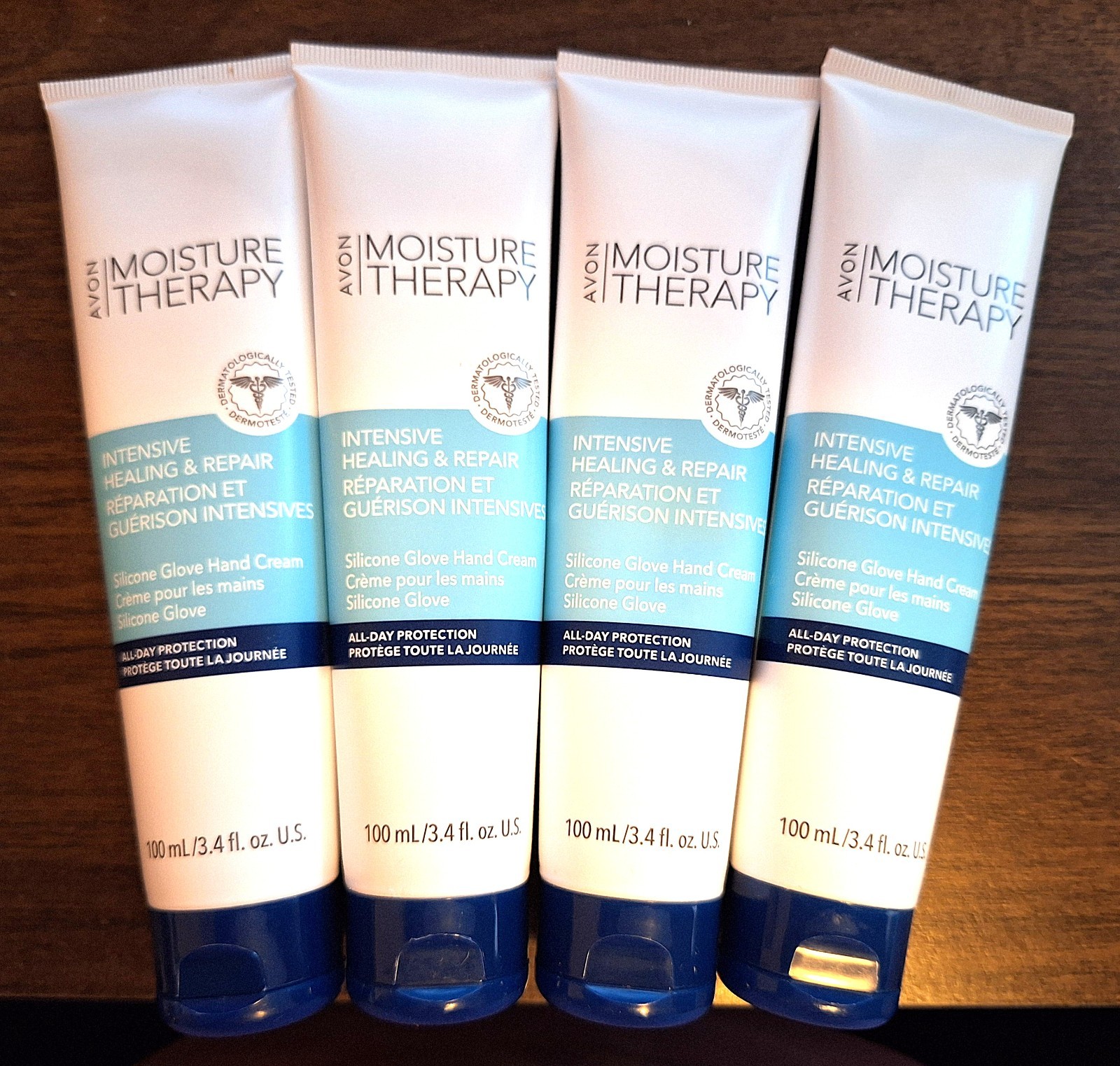 4-pk Avon Moisture Therapy SILICONE GLOVE Hand Creams, 3.4 oz. ea., new item 4-pk Avon Moisture Therapy SILICONE GLOVE Hand Creams, 3.4 oz. ea., new item