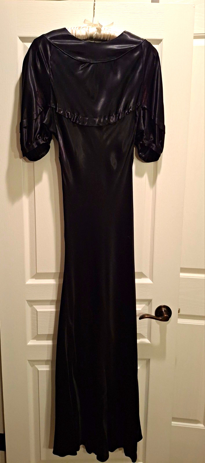 1930s Vintage Liquid Satin Floor Length Evening Gown 1930s Vintage Liquid Satin Floor Length Evening Gown