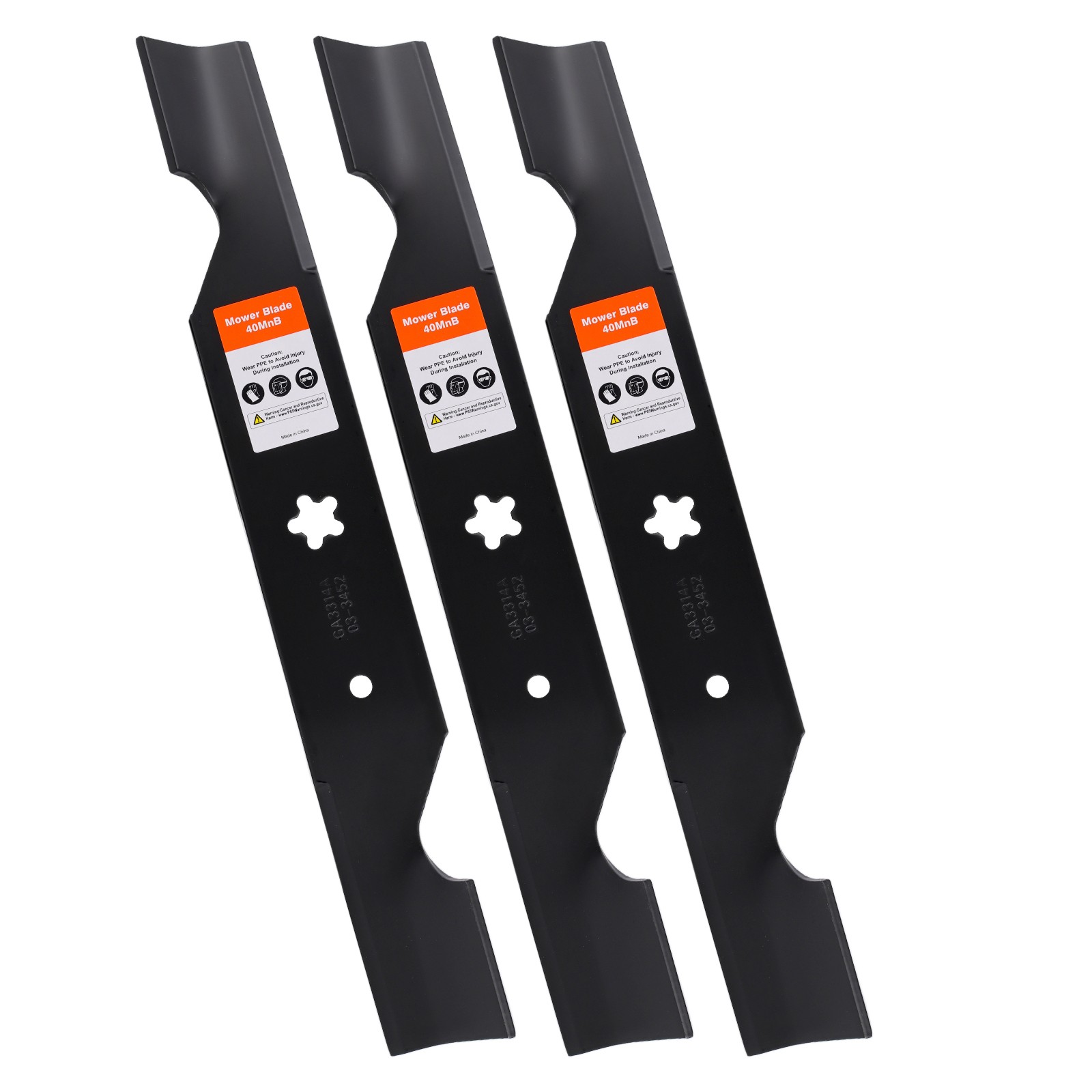 3PCS Z254F 54\'\' High Lift Blades for Hus qvarna Z254 MZ54 RZ5424 RZ5426 YTH26V54