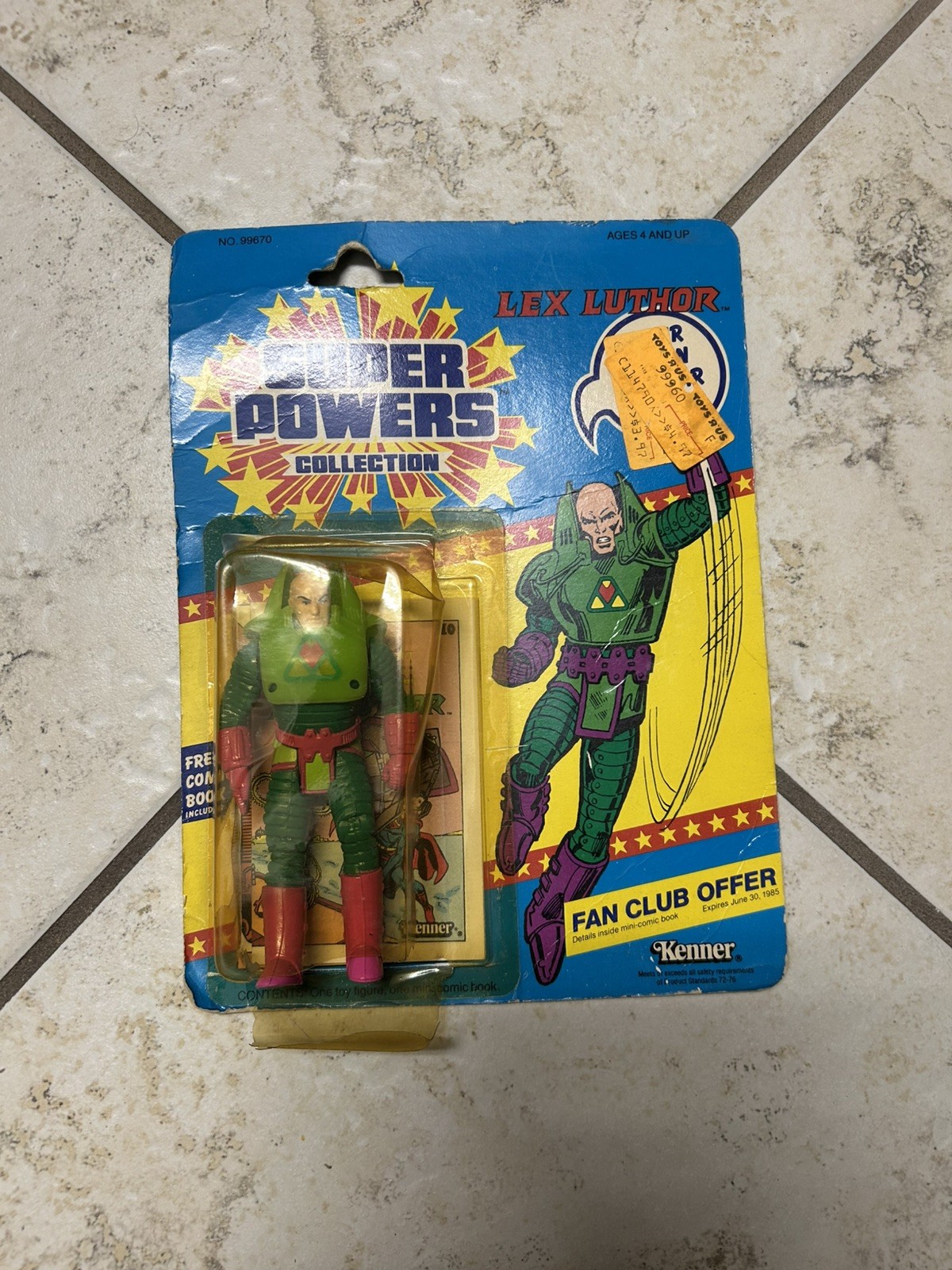 Lex Luthor Vintage 1984 Kenner Super Powers Sealed Carded Rare